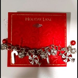 Holiday Lane Peppermint Cream Charm Bracelet